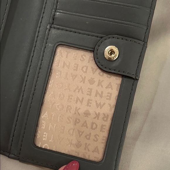 Kate Spade Grey Pebbled Leather Wallet - Picture 4 of 6